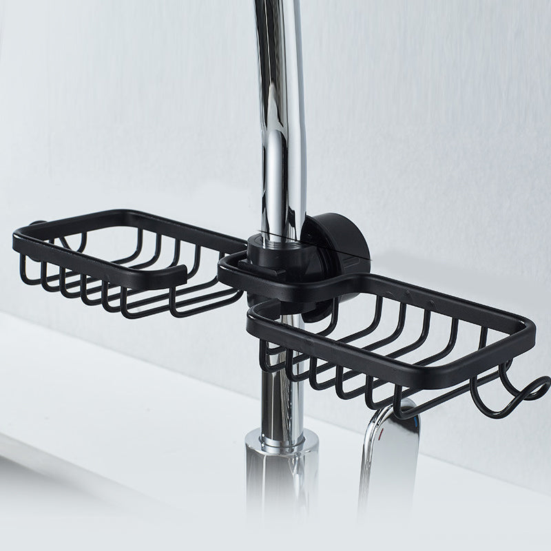 Rustproof Aluminum Shower Holder for Shampoo & Soap – Silver or Black – No-Drill