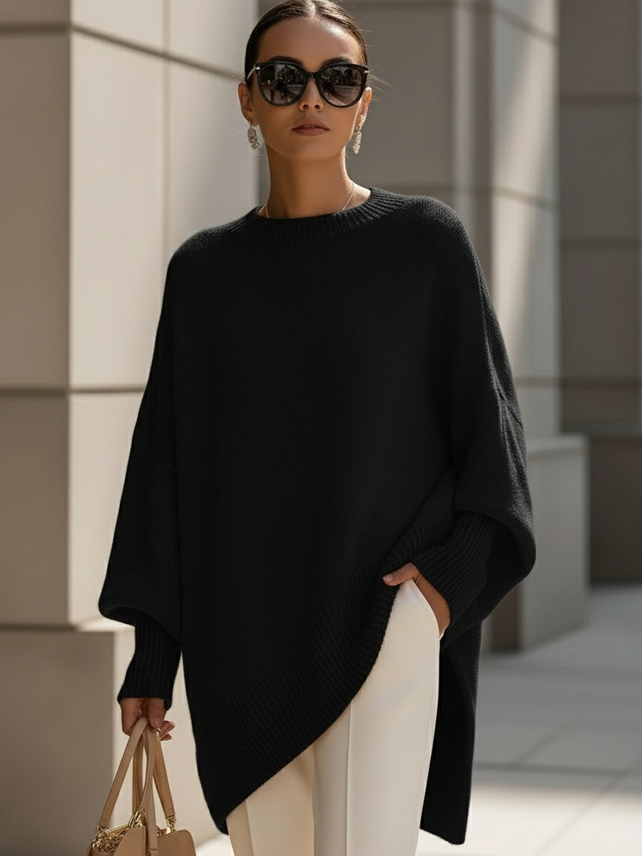 Sweater with Asymmetrical Hem