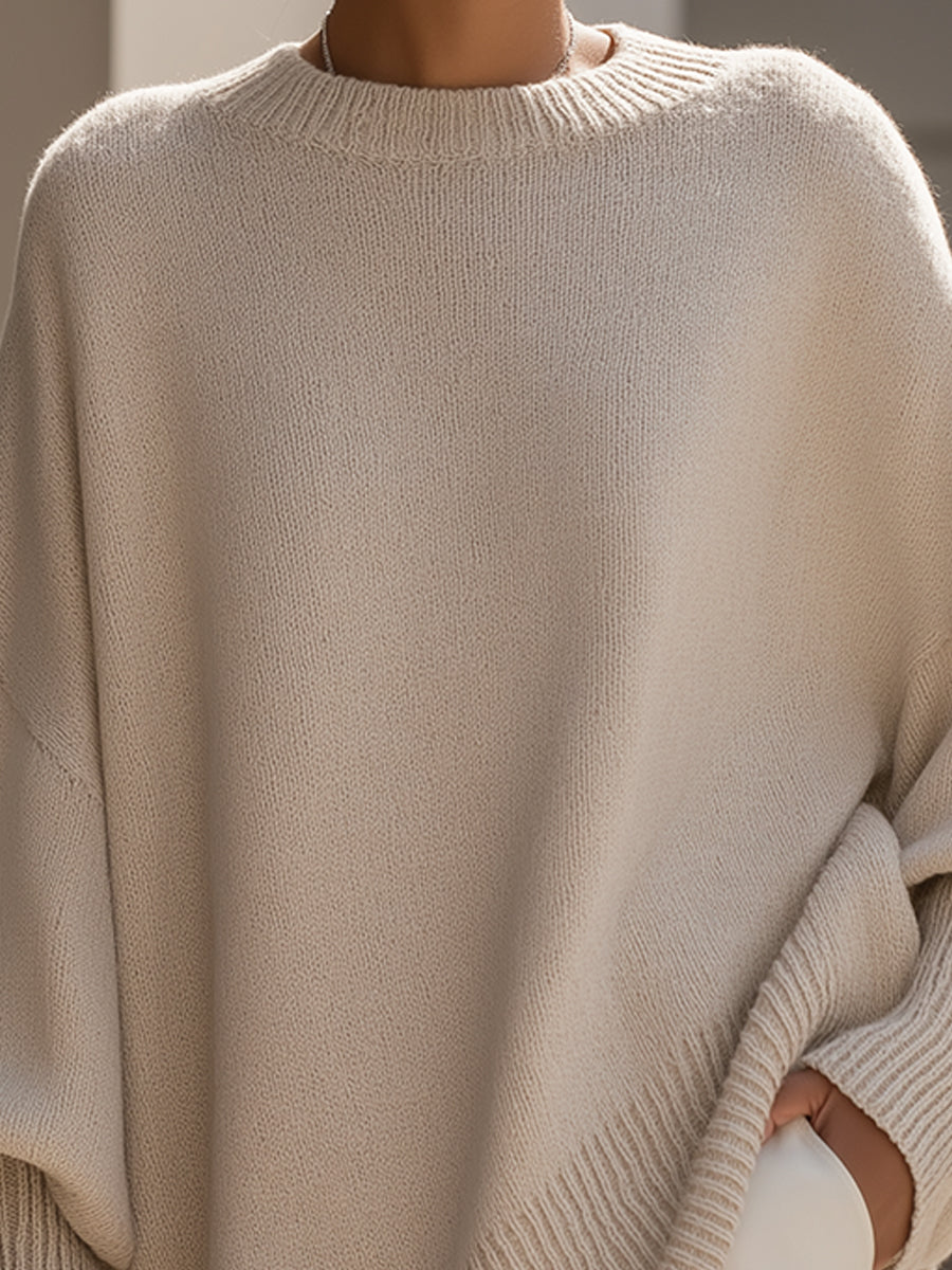 Sweater with Asymmetrical Hem