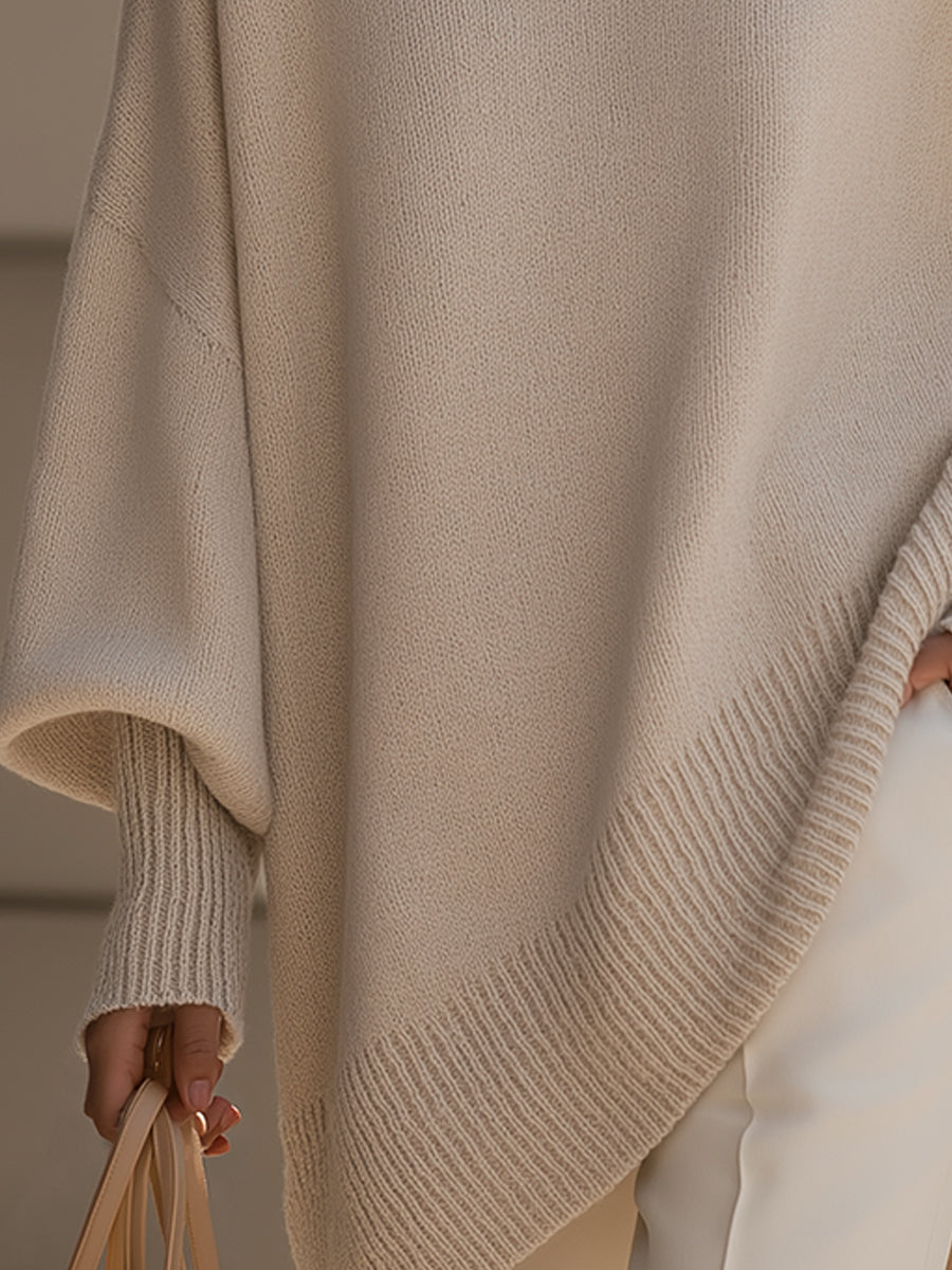 Sweater with Asymmetrical Hem