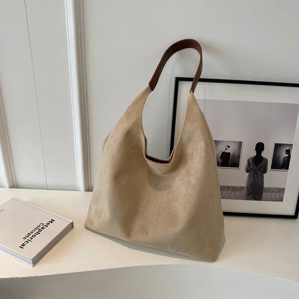 Tote Bag Made of Natural Suede