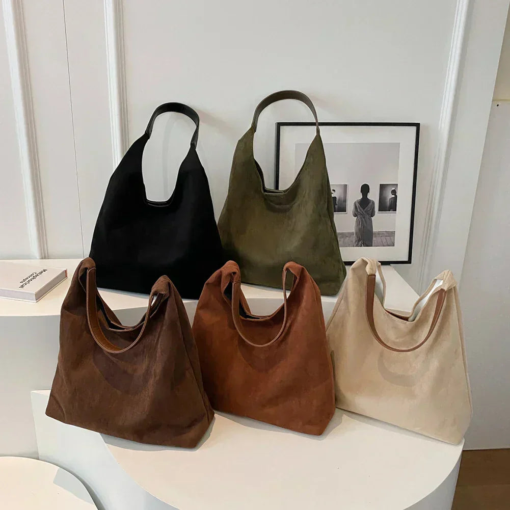 Tote Bag Made of Natural Suede
