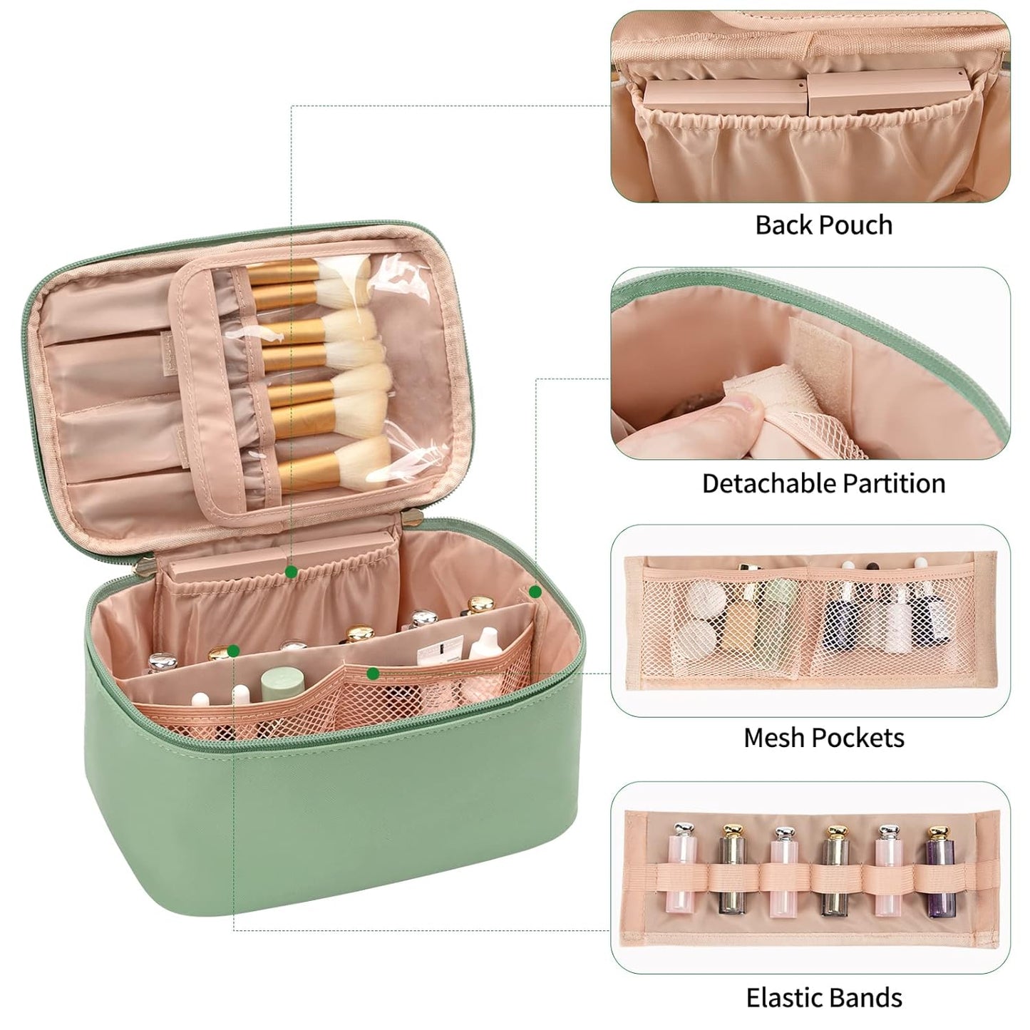 Travel-friendly Make-up Organizer with Dividers
