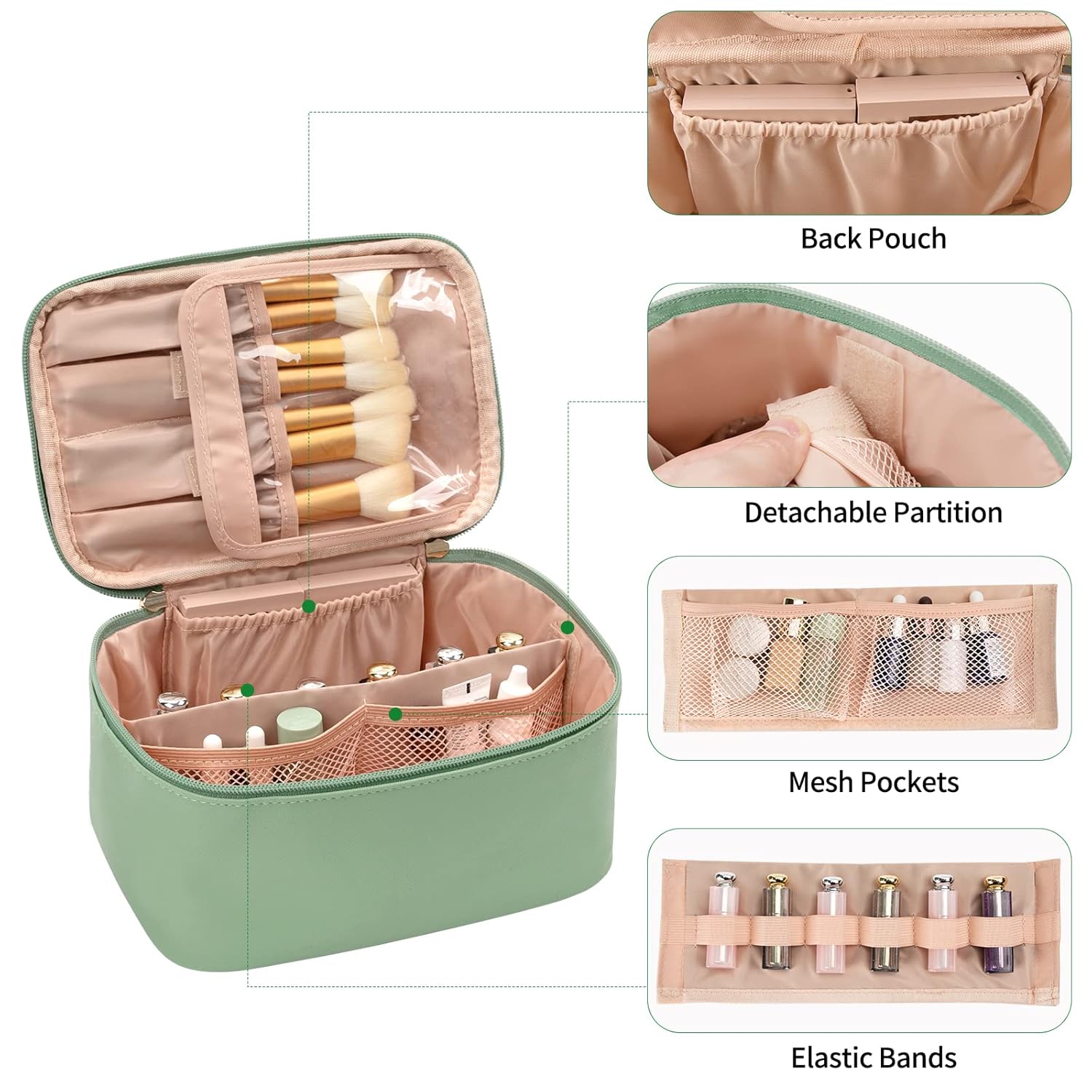 Travel-friendly Make-up Organizer with Dividers