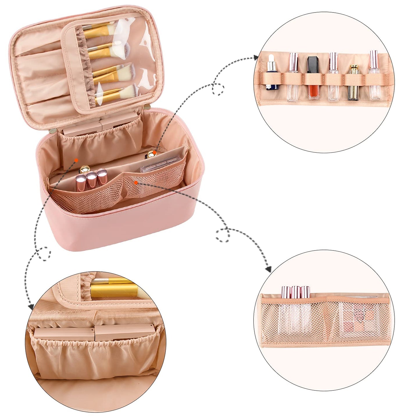 Travel-friendly Make-up Organizer with Dividers
