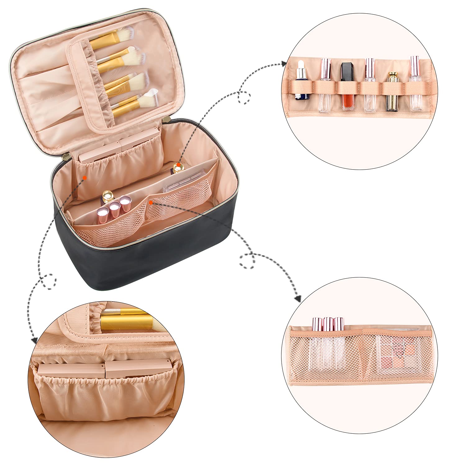 Travel-friendly Make-up Organizer with Dividers