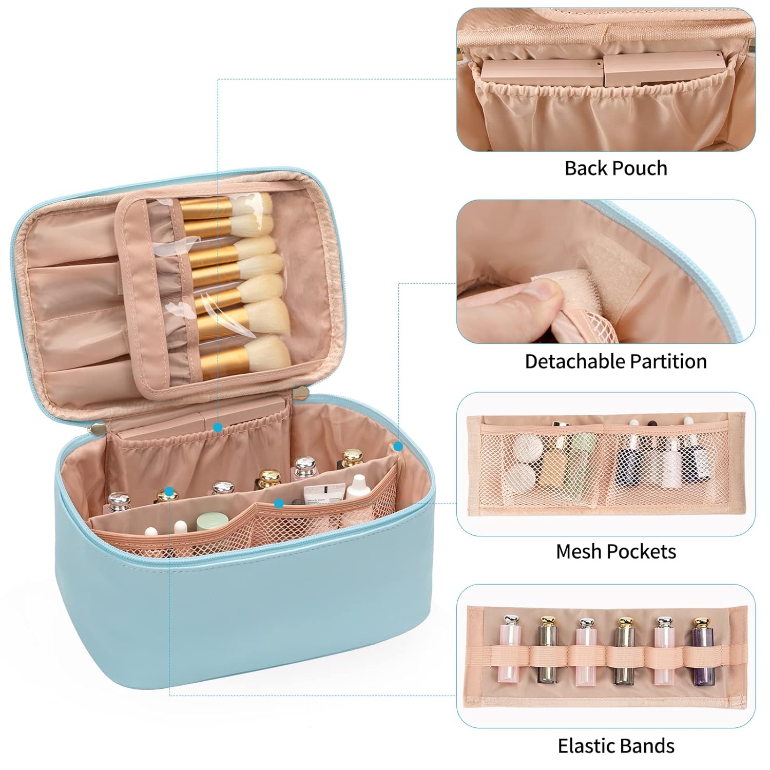 Travel-friendly Make-up Organizer with Dividers