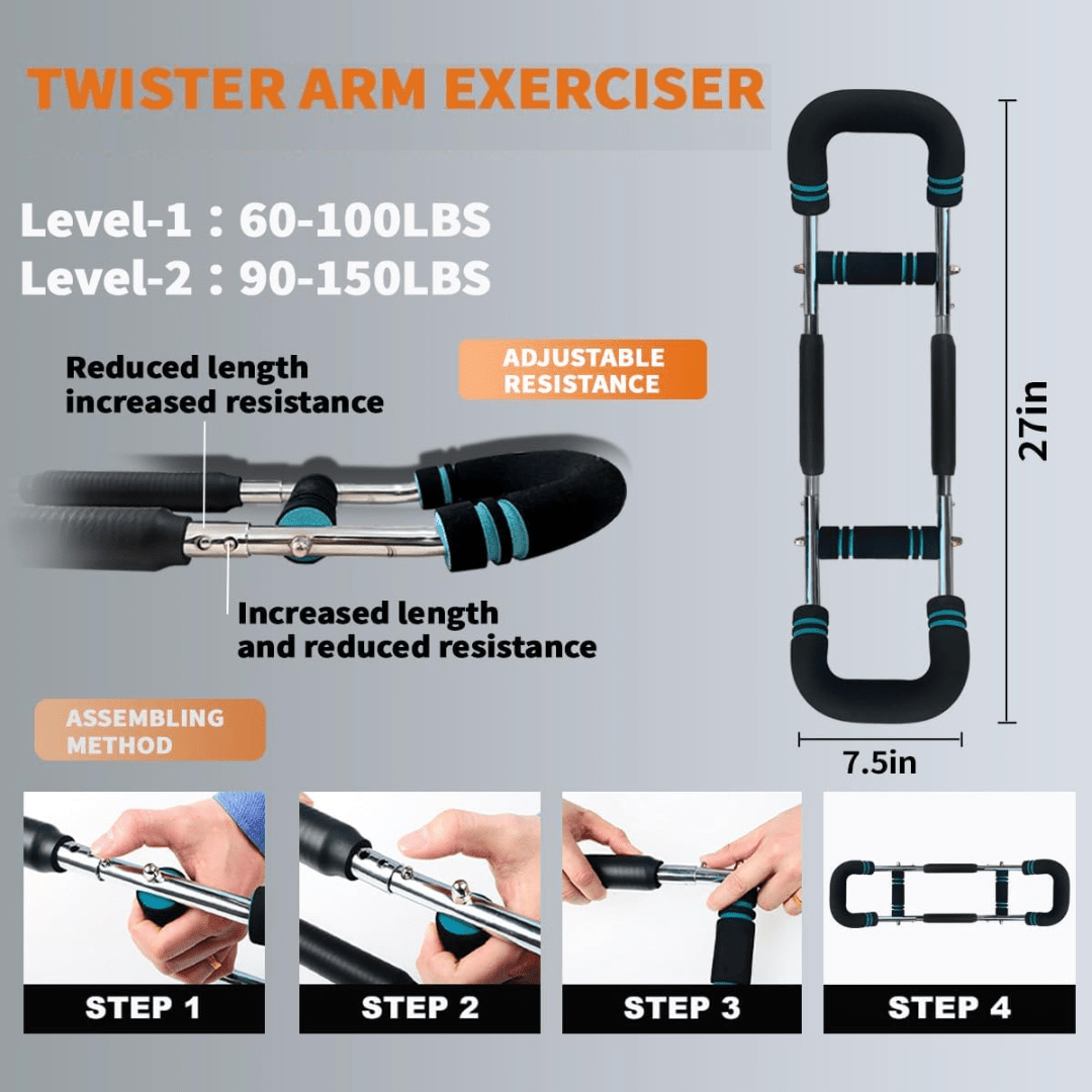 TWISTERFLEX – Adjustable Training Bar for Arms & Chest