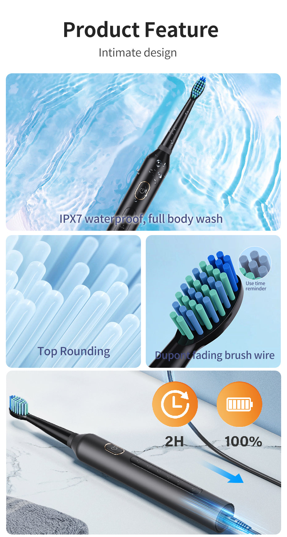 Ultrasonic Rechargeable Electric Toothbrush - Image 4