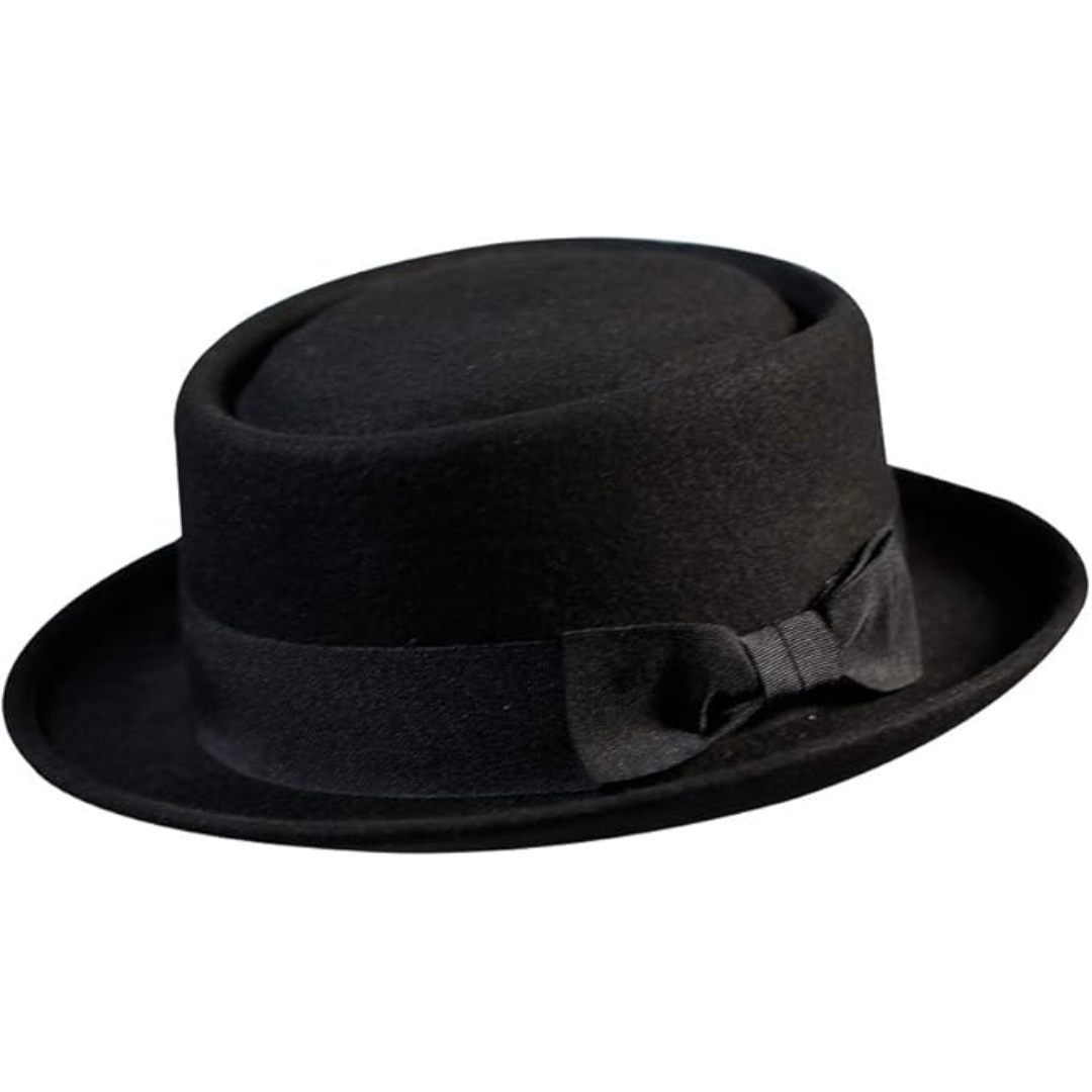 Unisex Wool Felt Pork Pie Fedora Hat