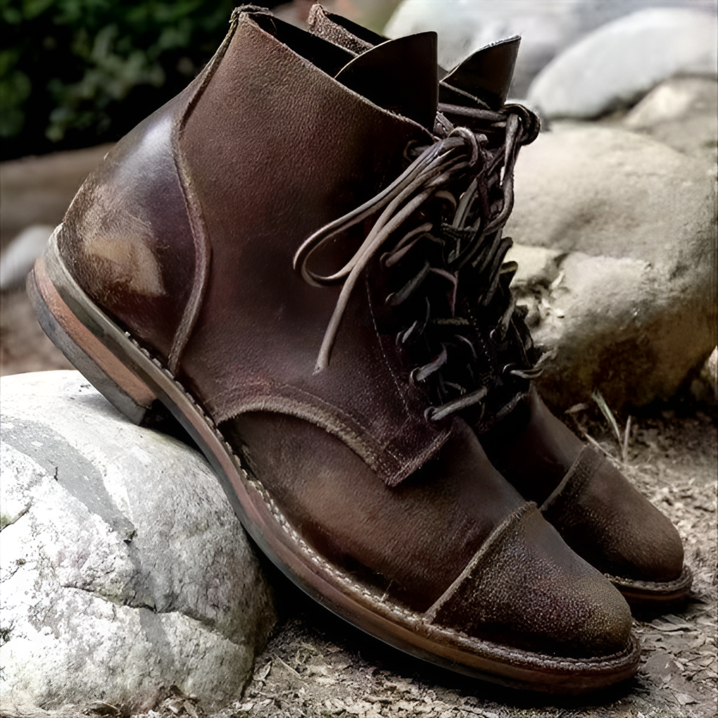 Vintage Lace-Up Boots for Men