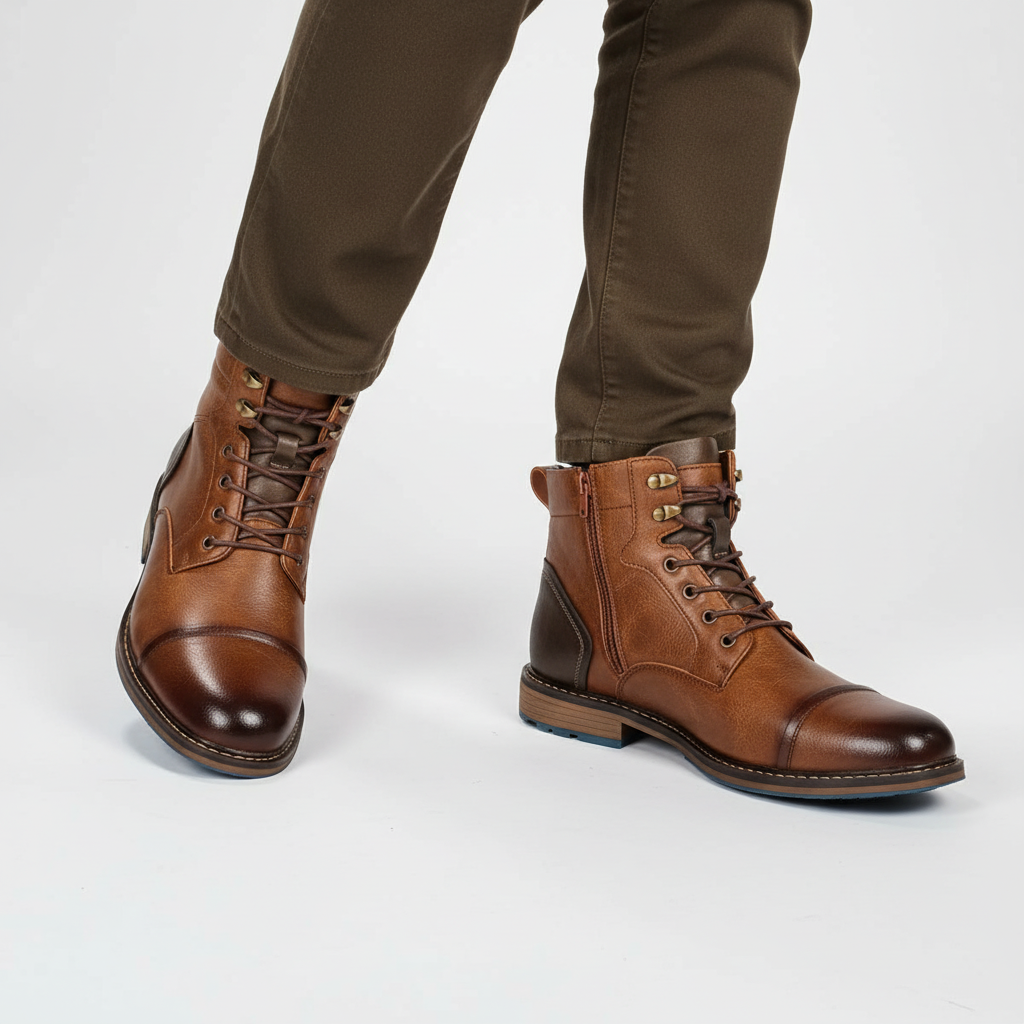 Vintage-Style Ankle Boots - Jeremy