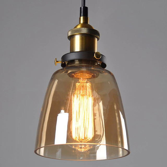 Vintage-Style Antique Glass Pendant Light