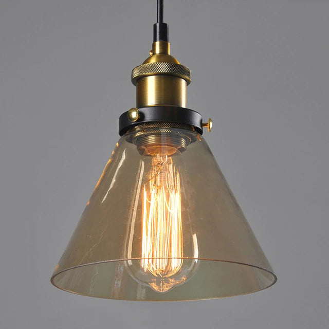 Vintage-Style Antique Glass Pendant Light