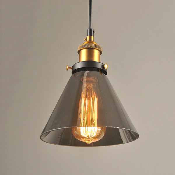 Vintage-Style Antique Glass Pendant Light