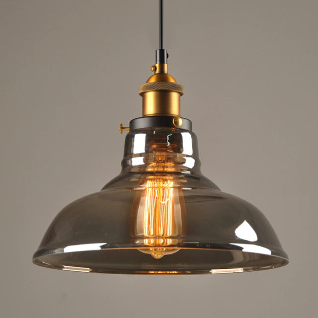 Vintage-Style Antique Glass Pendant Light