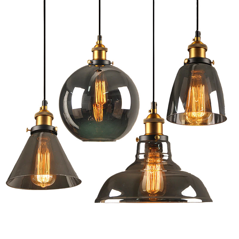 Vintage-Style Antique Glass Pendant Light