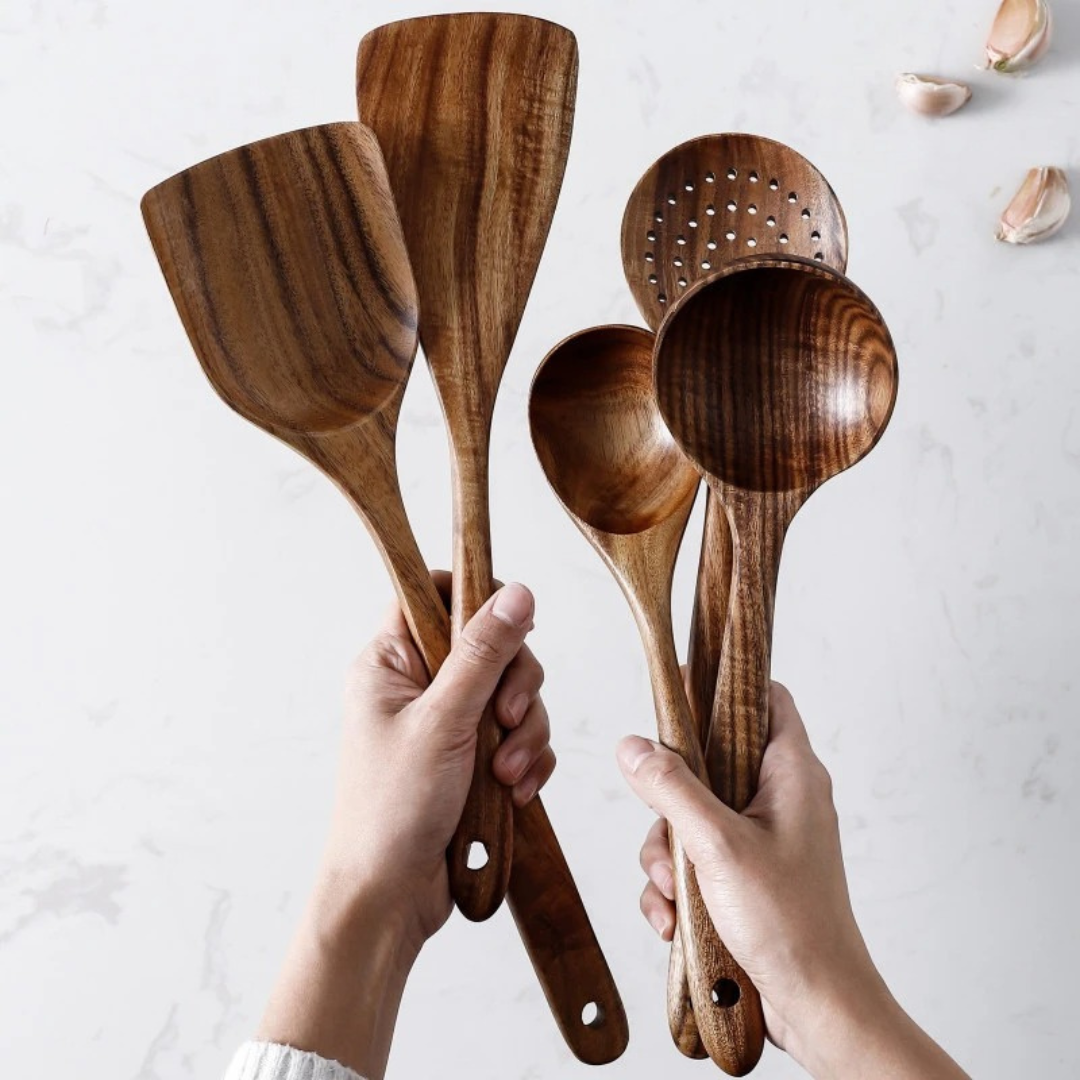 Walnut Kitchen Utensil Set (5 Pieces)