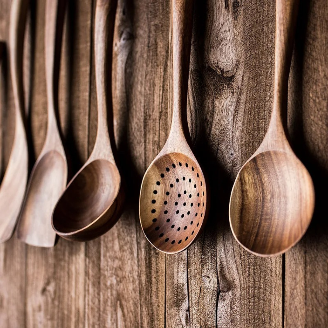 Walnut Kitchen Utensil Set (5 Pieces)