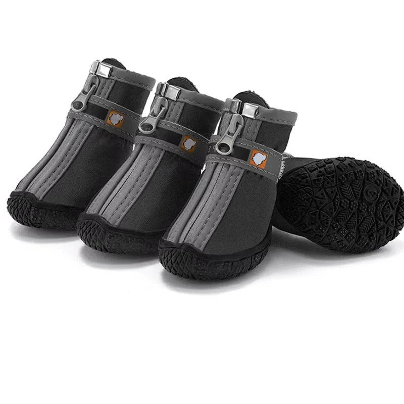 Waterproof and Breathable Dog Paw Boots with Non-Slip Sole for Outdoor Use - Pack of 4