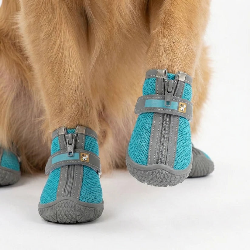 Waterproof and Breathable Dog Paw Boots with Non-Slip Sole for Outdoor Use - Pack of 4