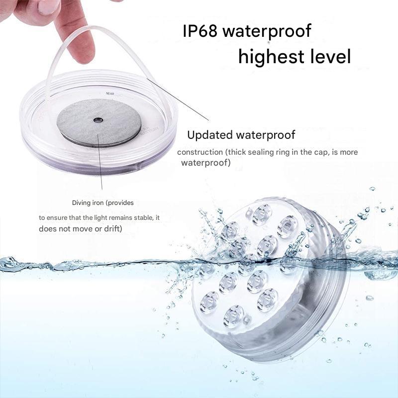 Waterproof LED Underwater Lamp with Remote - GlowRipple