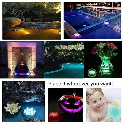 Waterproof LED Underwater Lamp with Remote - GlowRipple