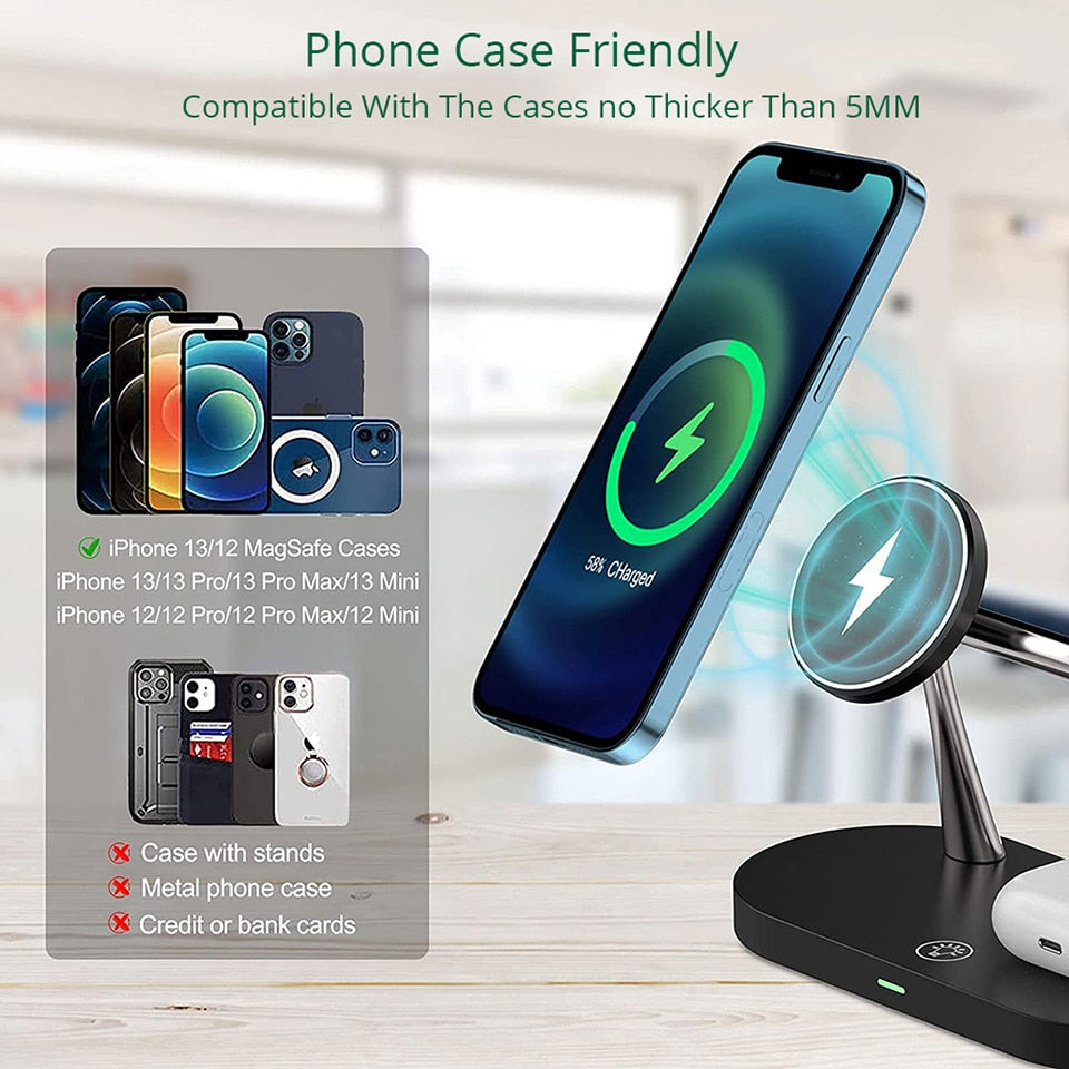 Wearclo | 3-in-1 Wireless Charging Station with MagSafe