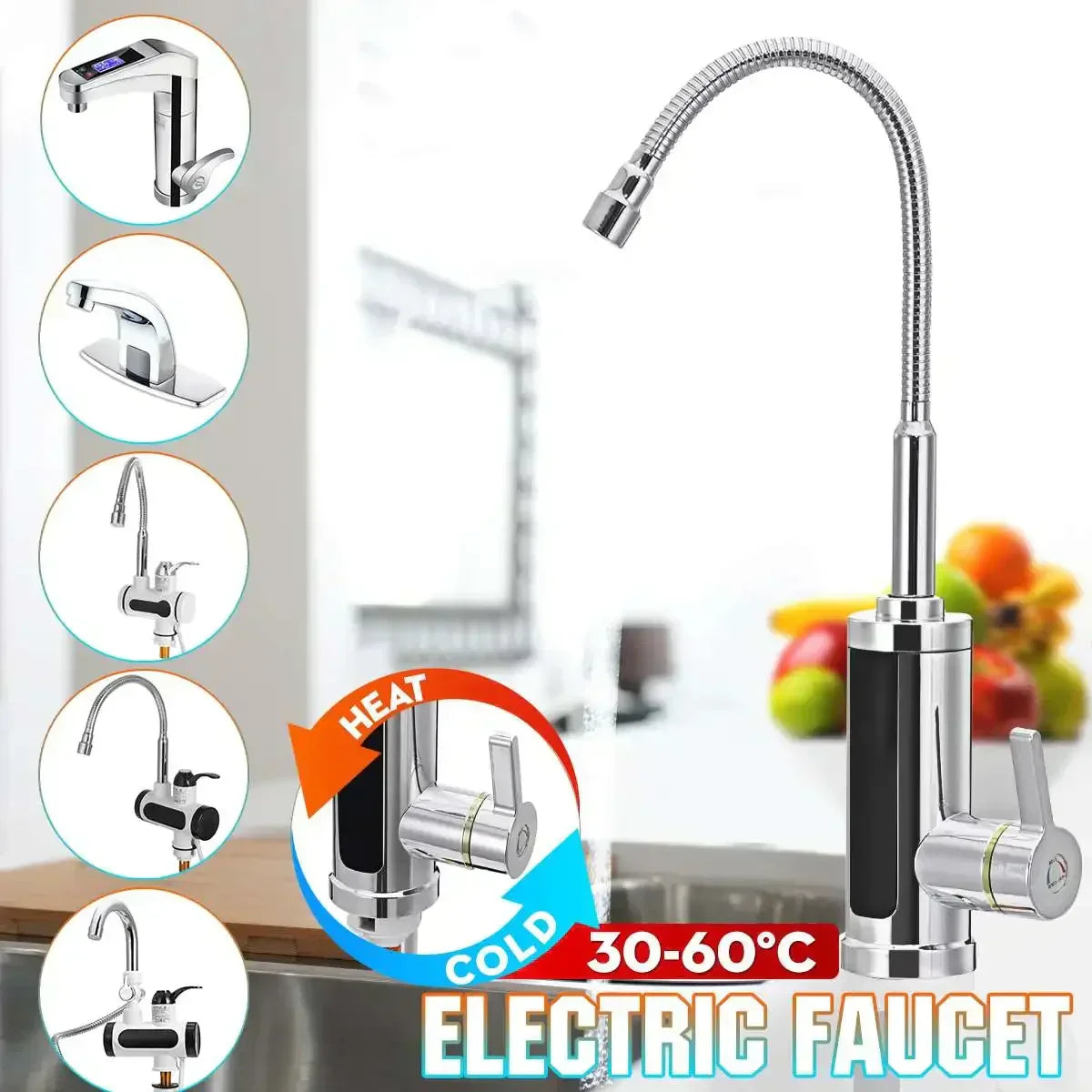 Wearclo | 3000W Electric Kitchen Faucet with Instant Hot Water - FlowHeat