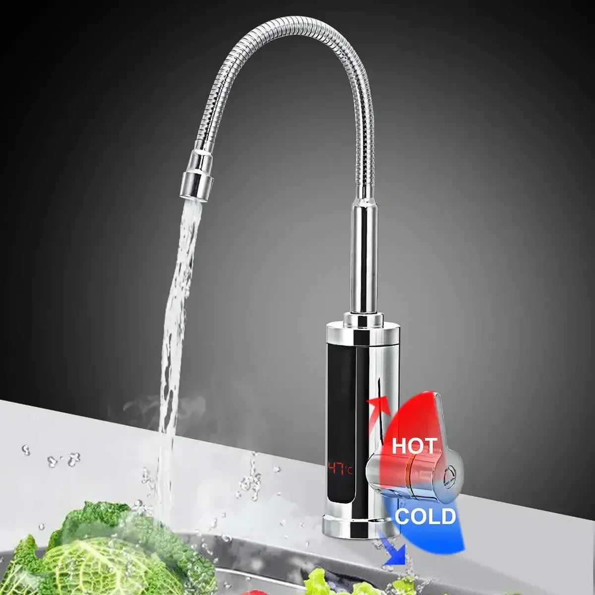 Wearclo | 3000W Electric Kitchen Faucet with Instant Hot Water - FlowHeat