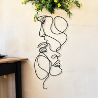 Wearclo | Modern Iron Wall Art with Abstract Line Design