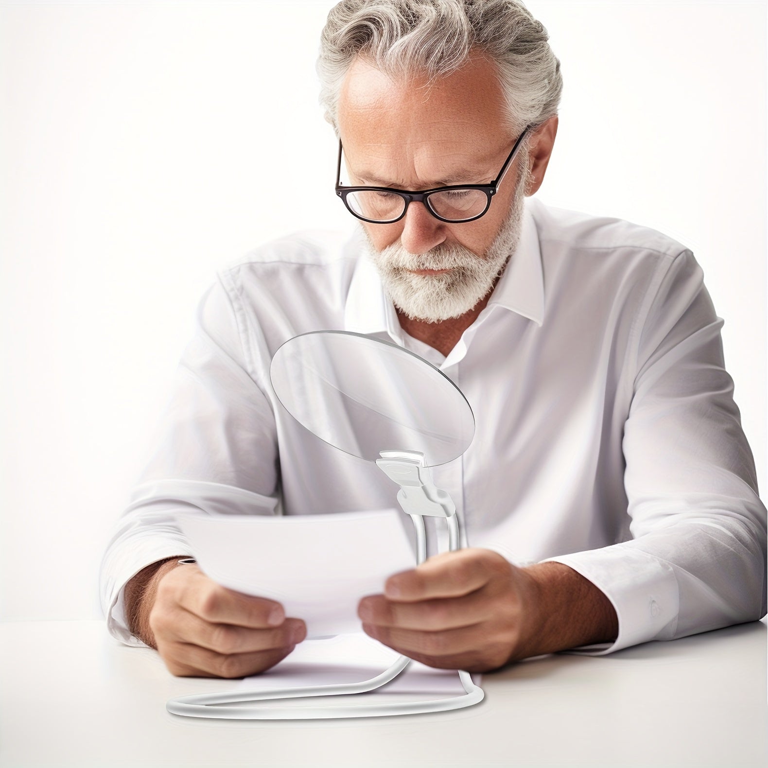 Wearclo | 5X Magnifying Glass Pro – Hands-Free Adjustable Neck Loupe for the Elderly and Visually Impaired – Perfect for Reading, Sewing, Crafting, and Inspection