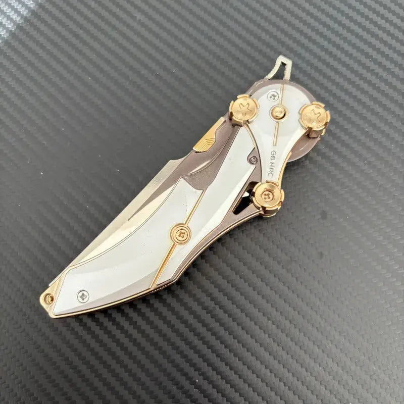Wearclo | All-Metal Folding Knife | 8Cr13Mov Steel Blade, Compact EDC Tool