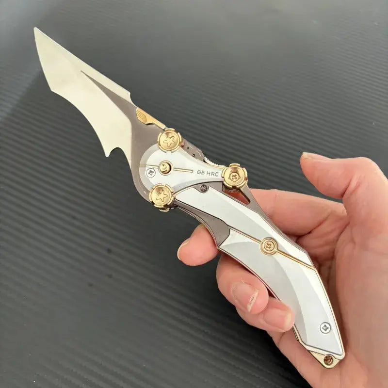 Wearclo | All-Metal Folding Knife | 8Cr13Mov Steel Blade, Compact EDC Tool