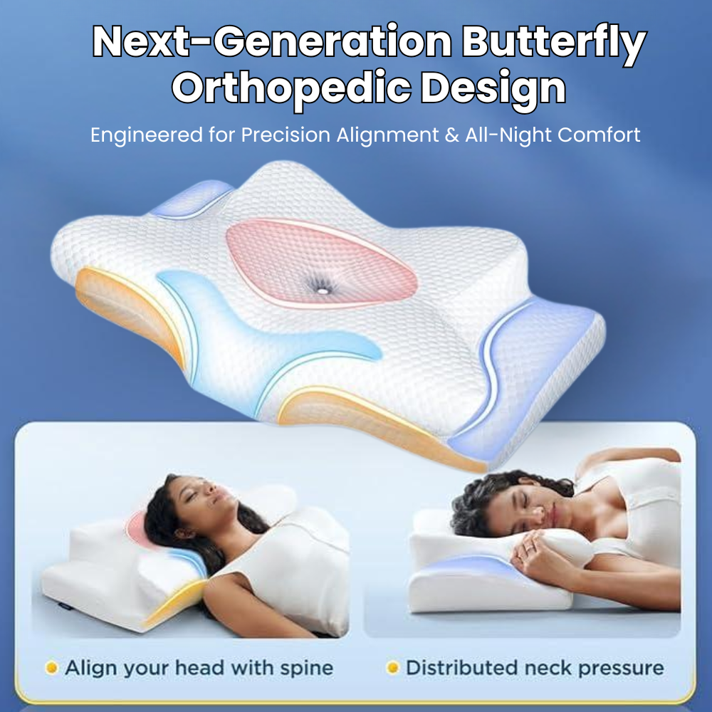 Wearclo | Anti-Snore Pillow | Ergonomic Neck and Head Support | White