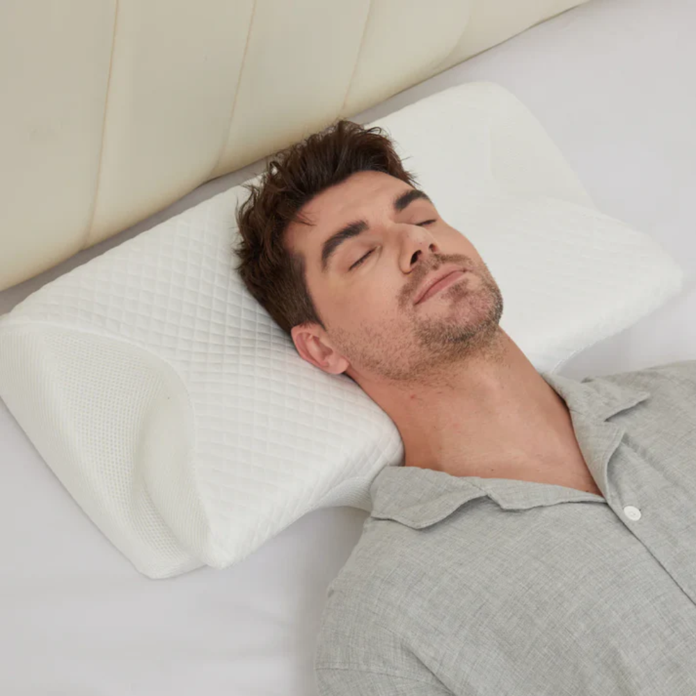 Wearclo | Anti-Snore Pillow | Ergonomic Neck and Head Support | White