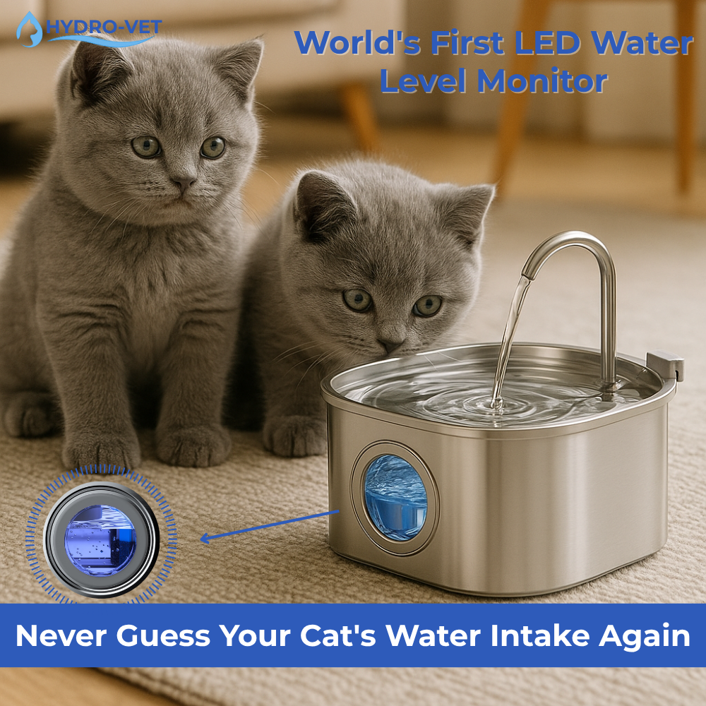 Wearclo | AquaSoft Whisper Quiet Pet Drinking Fountain – 3.2L with LED, Stainless Steel & 5-Stage Filtration