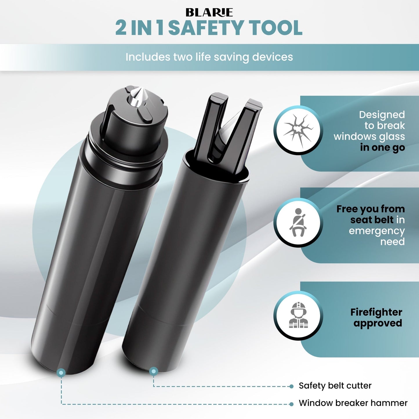 Wearclo | Car Safety Hammer – Essential Car Escape Tool & Window Breaker for Emergencies