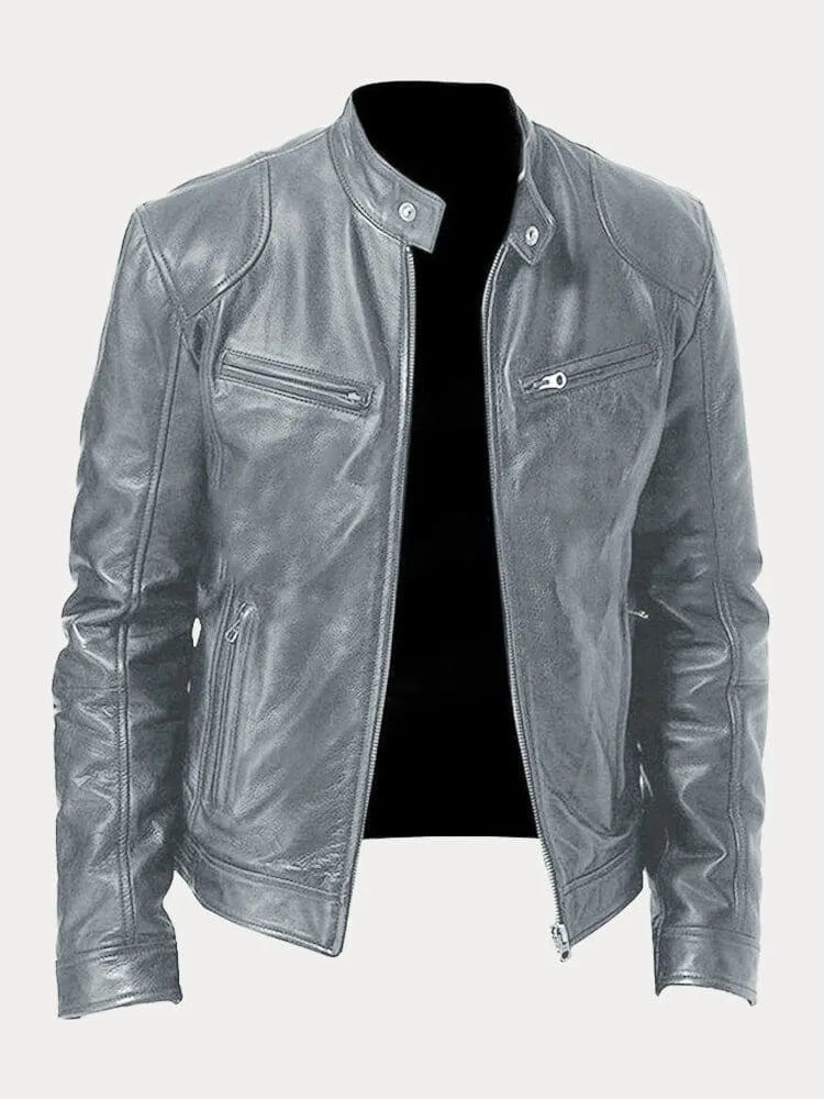Wearclo | Casual Leather Jacket for Men