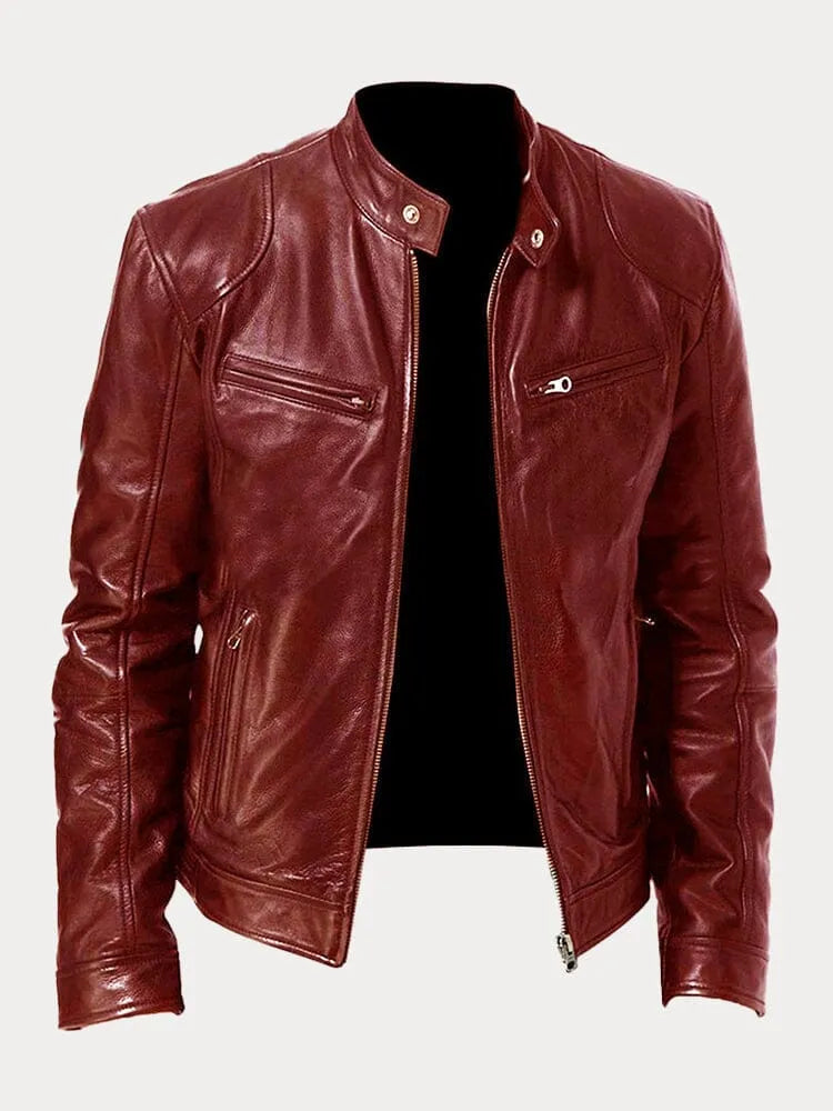 Wearclo | Casual Leather Jacket for Men