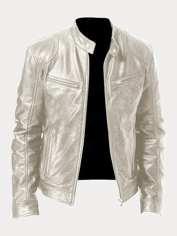 Wearclo | Casual Leather Jacket for Men