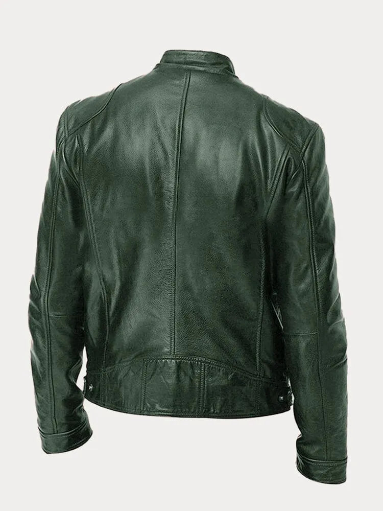 Wearclo | Casual Leather Jacket for Men