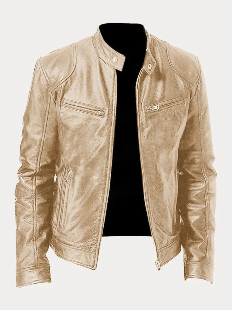 Wearclo | Casual Leather Jacket for Men