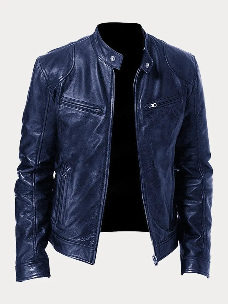 Wearclo | Casual Leather Jacket for Men