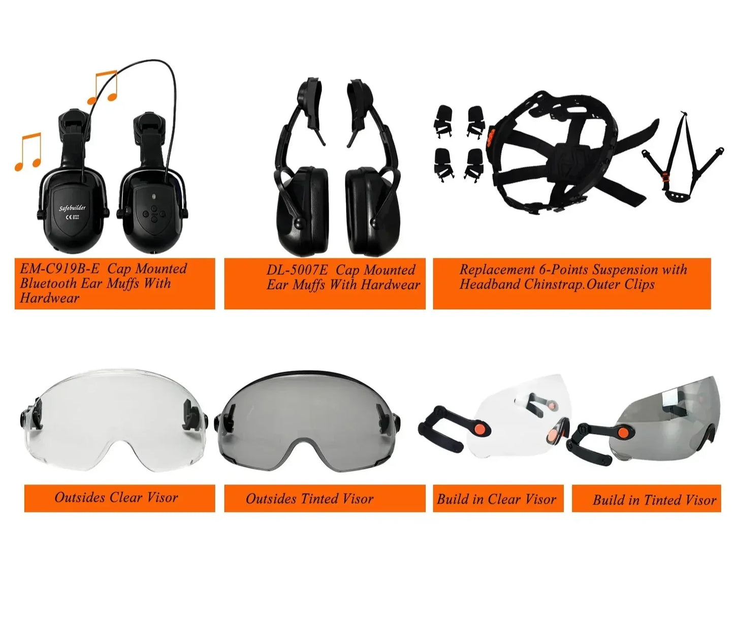 Wearclo | CE ABS Safety Helmet with Goggles & Visor – SafeGuard