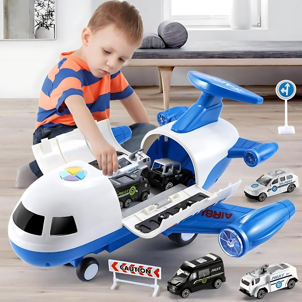 Wearclo | Children's Airplane Toy with Storage and Play Set