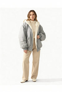 Wearclo | Cozy Lined Oversized Bomber Jacket