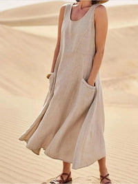 Wearclo | Women's Midi Dress with Pockets