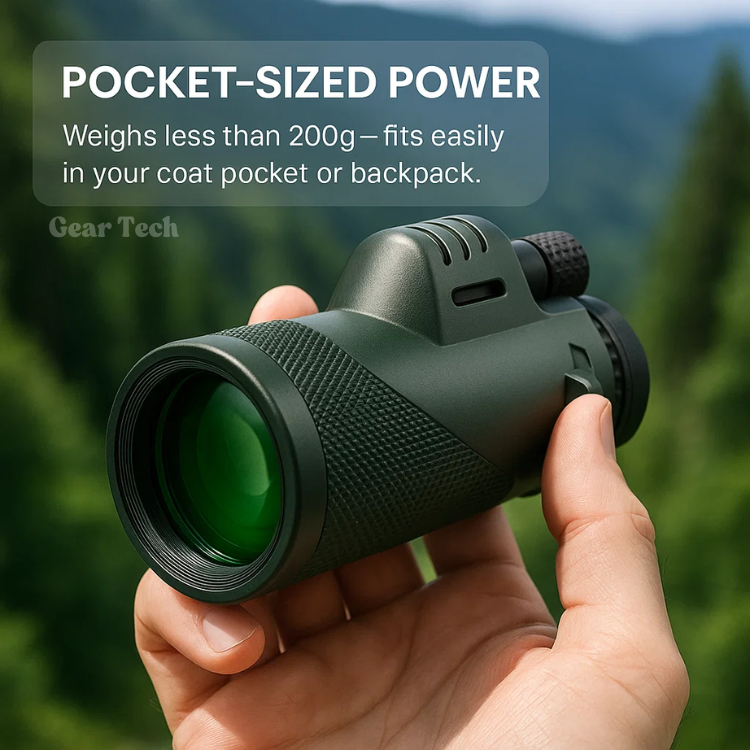 Wearclo | Compact 600x Ultra-Zoom Monocular | HD Lens, Lightweight & Perfect for Hiking, Birdwatching, and Sports Events