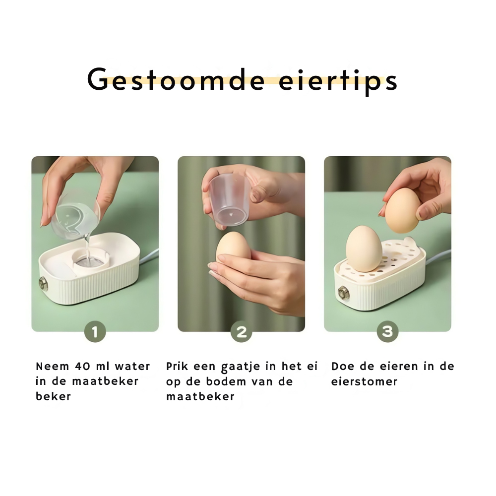 Wearclo | Compact Electric Egg Cooker for 2 Eggs